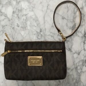 Michael Kors Coated Canvas Monogram Bag, Wristlet